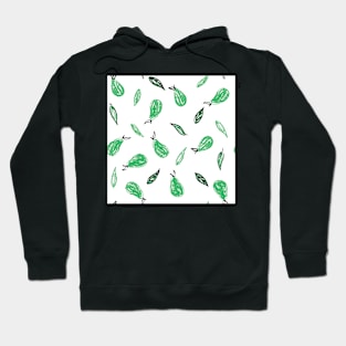 White and Green Leafy Pears Hoodie